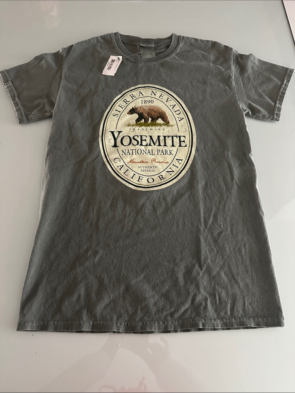 Gildan Yosemite National Park Bear Graphic Tee - Gray